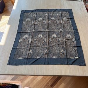 Vintage Liberty of London Silk Scarf Peacock Feathers